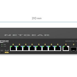 NETGEAR AV LINE 8-PORT MANAGED SWITCH, POE+(8)110W, GbE(1), SFP AV LINE(1), LIFE WTY