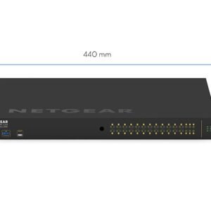 NETGEAR AV LINE 26-PORT MANAGED SWITCH, ULTRA90 POE++(24) 1440W, GbE(2), SFP(4), LIFE WTY