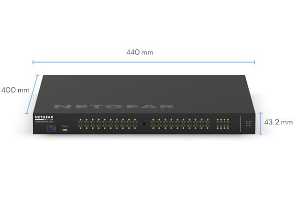 NETGEAR AV LINE 48-PORT MANAGED SWITCH, POE+(40), 960W, SFP+(8), LIFE WTY