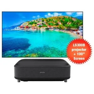 Epson EH-LS300B with 100 inch ALR UST screen - EH-LS300B WITH 100 INCH ALR UST SCREEN - Free Shipping