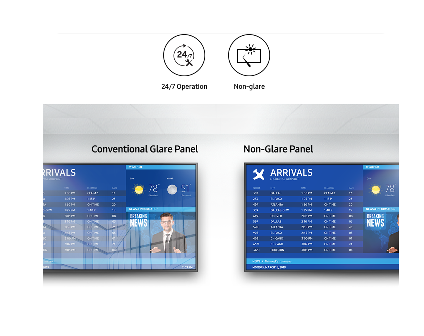 Samsung QB98T-B LH98QBTBPGCXXY 98inch Smart Signage - Free Shipping** 13 Perfect view with non-glare display