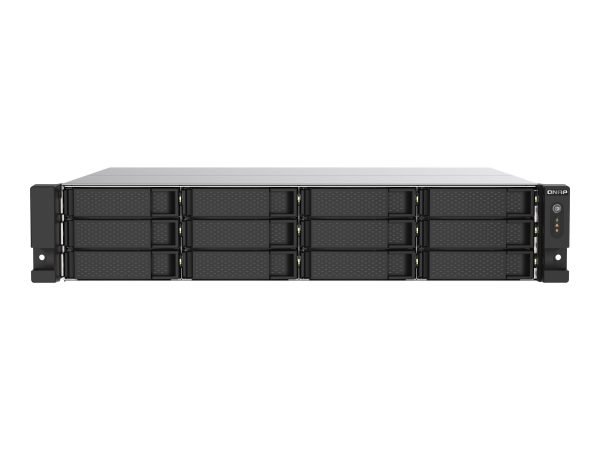 QNAP 12-BAY NAS(NO DISK) AMD QC 2.2GHz, 8GB, 2.5GbE(2), PCIe(2), 2U, RPSU, 3YR WTY