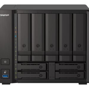 QNAP 5+4 BAY NAS (NO DISK),RYZEN QC 2.2GHz, 32GB, 2.5GbE(2),10GbE (1), 3YR WTY