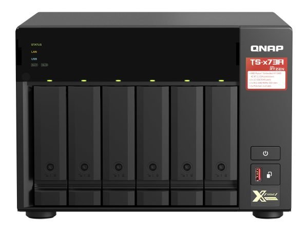 QNAP TS-673A-8G: 6-Bay NAS, Ryzen, 8GB DDR4, 6x SATA, 2x M.2, 2x 2.5GbE LAN