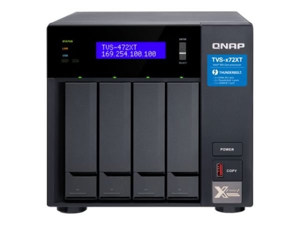 QNAP 4-BAY NAS (NO DISK) INTEL QC 3.1GHz, 4GB, 10GbE(1), GbE(2), T3(2), TWR, 2YR WTY