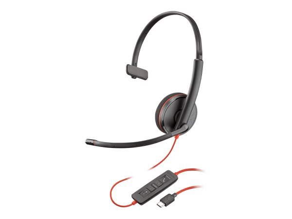 PLANTRONICS BLACKWIRE C3210 UC MONO CORDED HEADSET USB-C