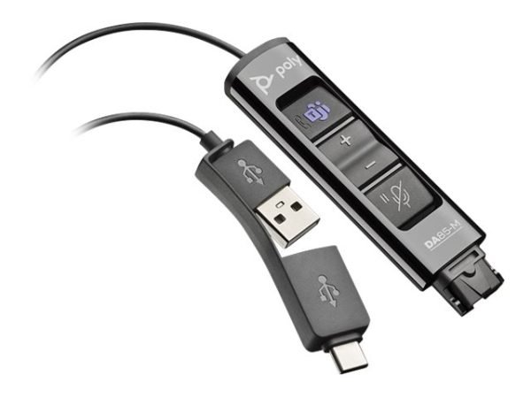 POLY DA85-MS QD TO USB-A & C SMART DIGITIAL ADAPTER CABLE WITH CALL CONTROLS