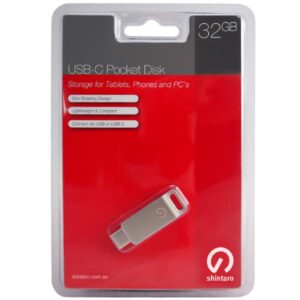 Shintaro 32GB USB-C OTG Pocket Disk drive - Works w