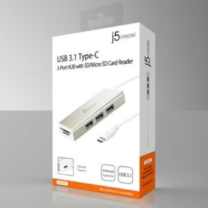 J5create JCH347 USB-C 3-port USB-A HUB with SD &amp