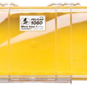 Pelican 1060 Micro Case - Clear with Yellow