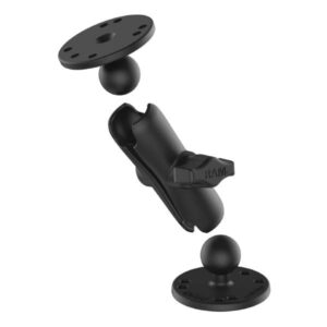 RAM Universal Double Ball Mount with Two Round Plat