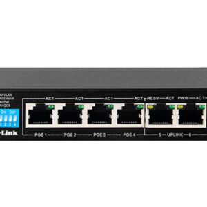 D-Link 6-Port Unmanaged PoE Switch with 4 PoE RJ45