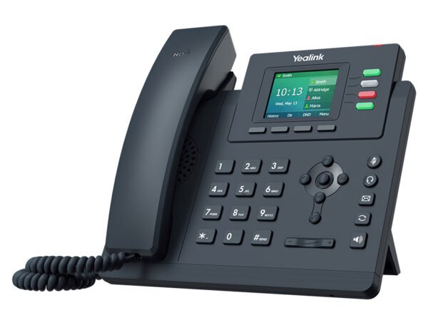 Yealink T33G 4 Line IP phone, 320x240 Colour Display, Dual Gigabit Ports, PoE, HD Voice Quality, No Power Adapter included , Black - Image 3