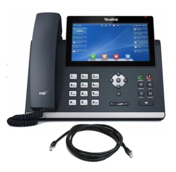 Yealink T48U 16 Line IP phone, 7" 800x480 pixel colour touch screen, Optima HD voice, Dual Gigabit Ports, 1 USB port for BT40/WF40/Recording, (T48S) - Image 4