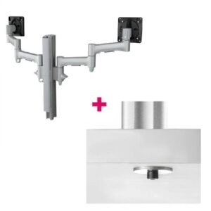 Atdec AWMS-2-4640 Dual Monitor Swing Arms on 400mm Post / 12kg (26.5lb) Flat Screens
