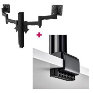 Atdec AWMS-2-4640 Dual Monitor Swing Arms on 400mm Post / 12kg (26.5lb) Flat Screens
