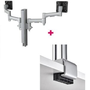 Atdec AWMS-2-4640 Dual Monitor Swing Arms on 400mm Post / 12kg (26.5lb) Flat Screens