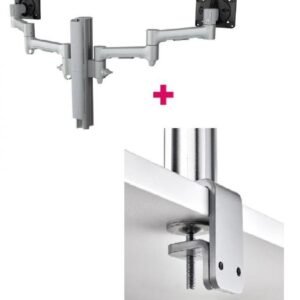 Atdec AWMS-2-4640 Dual Monitor Swing Arms on 400mm Post / 12kg (26.5lb) Flat Screens