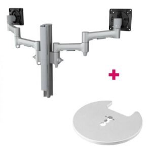 Atdec AWMS-2-4640 Dual Monitor Swing Arms on 400mm Post / 12kg (26.5lb) Flat Screens