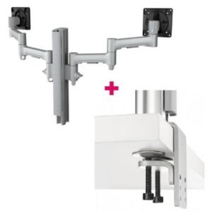 Atdec AWMS-2-4640 Dual Monitor Swing Arms on 400mm Post / 12kg (26.5lb) Flat Screen