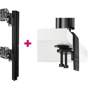 Atdec AWMS-2-LTHT75 Heavy Duty Dual Mount + 750mm Post / 18kg (40lb) Flat Screens