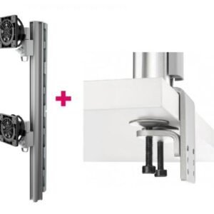 Atdec AWMS-2-LTHT75 Heavy Duty Dual Mount + 750mm Post / 18kg (40lb) Flat Screens