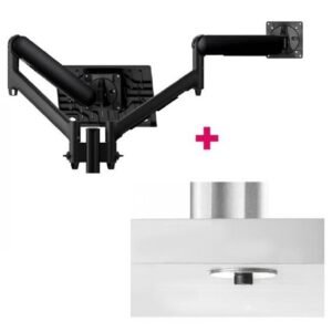 Atdec AWMS-2-ND13 Notebook-Monitor Combo Mount + 135mm Post / 9kg (20lb) Flat Screens