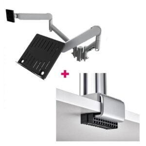 Atdec AWMS-2-ND13 Notebook-Monitor Combo Mount + 135mm Post / 9kg (20lb) Flat Screens