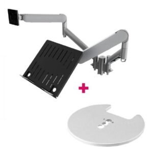 Atdec AWMS-2-ND13 Notebook-Monitor Combo Mount + 135mm Post / 9kg (20lb) Flat Screens