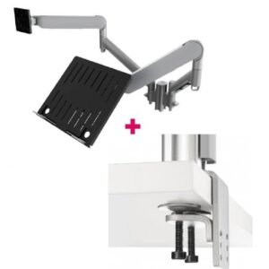 Atdec AWMS-2-ND13 Notebook-Monitor Combo Mount + 135mm Post / 9kg (20lb) Flat Screens