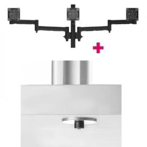 Atdec AWMS-3-13714 Triple Monitor Arms + 400mm Post / 12kg (26.5lb) Flat Screens