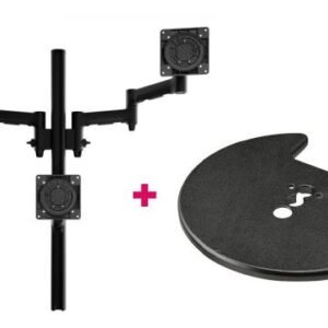 Atdec AWMS-3-TH467 Triple Monitor "Stack" Desk Mount and Grommet Clamp Desk Fixing