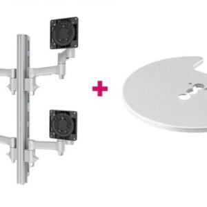 Atdec AWMS-4-4675 Quad 460mm Monitor Arms on 750mm Post / 12kg (26.5lb) Flat Screens