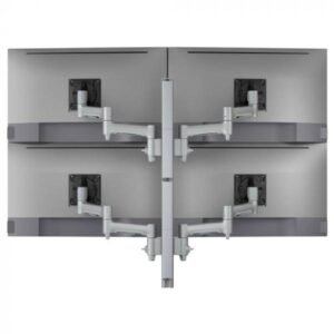 Atdec AWMS-4-4675 Quad 460mm Monitor Arms on 750mm Post and Heavy-Duty F Clamp Desk Fixing