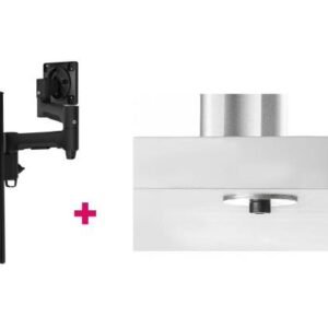 Atdec AWMS-4640 Single 18" Monitor Arm on 15.7" Post and Bolt-Through Desk Fixing