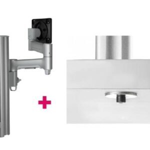 Atdec AWMS-4640 Single 460mm Monitor Arm + 400mm Post / 12kg (26.5lb) Flat Screen