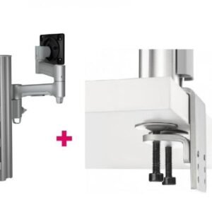Atdec AWMS-4640 Single 460mm Monitor Arm + 400mm Post / 12kg (26.5lb) Flat Screen