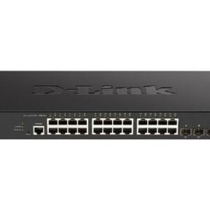 D-Link 28-Port 10 Gigabit Smart Managed Switch with 24 10GBASE-T ports and 4 25Gbps SFP28 ports