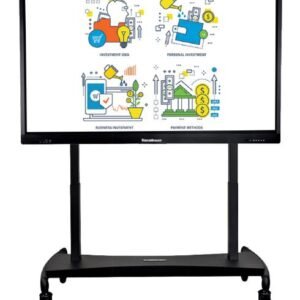 TouchBoard Mobile Height Adjustable Motorised Twin Column Lift System. Max Load 95kg. VESA to 800x400. For Panels 55 to 75