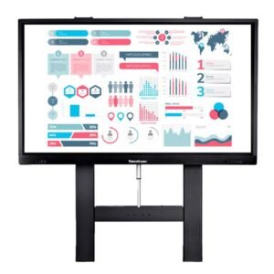 TouchBoard Wall Mount Height Adjustable Motorised Linear Actuator Lift System. Max Load 136kg. VESA to 1200x600. For Panels 55 to 98". Black