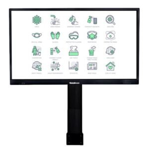 TouchBoard Wall Mount Height Adjustable Motorised Centre Lift System. Max Load 136kg. VESA to 1200x600. For Panels 55 to 98". Black