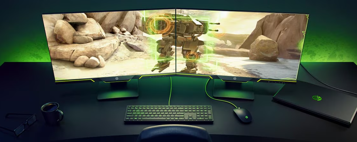 hp gaming desktop computer banner