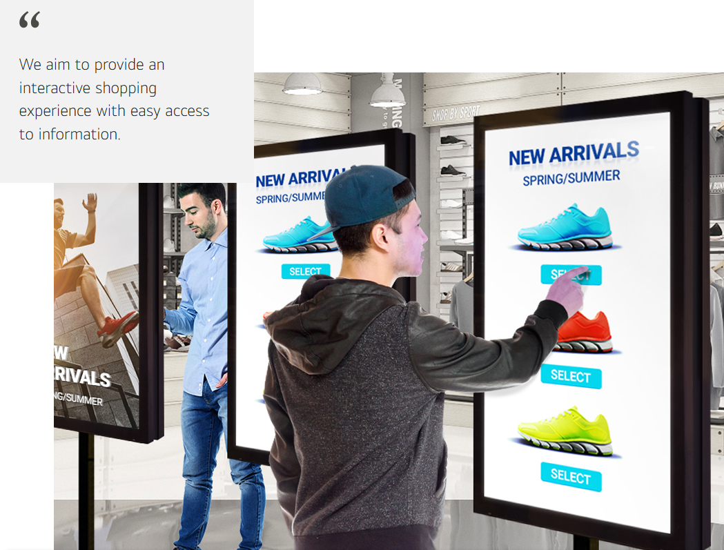 lg digital signage retail