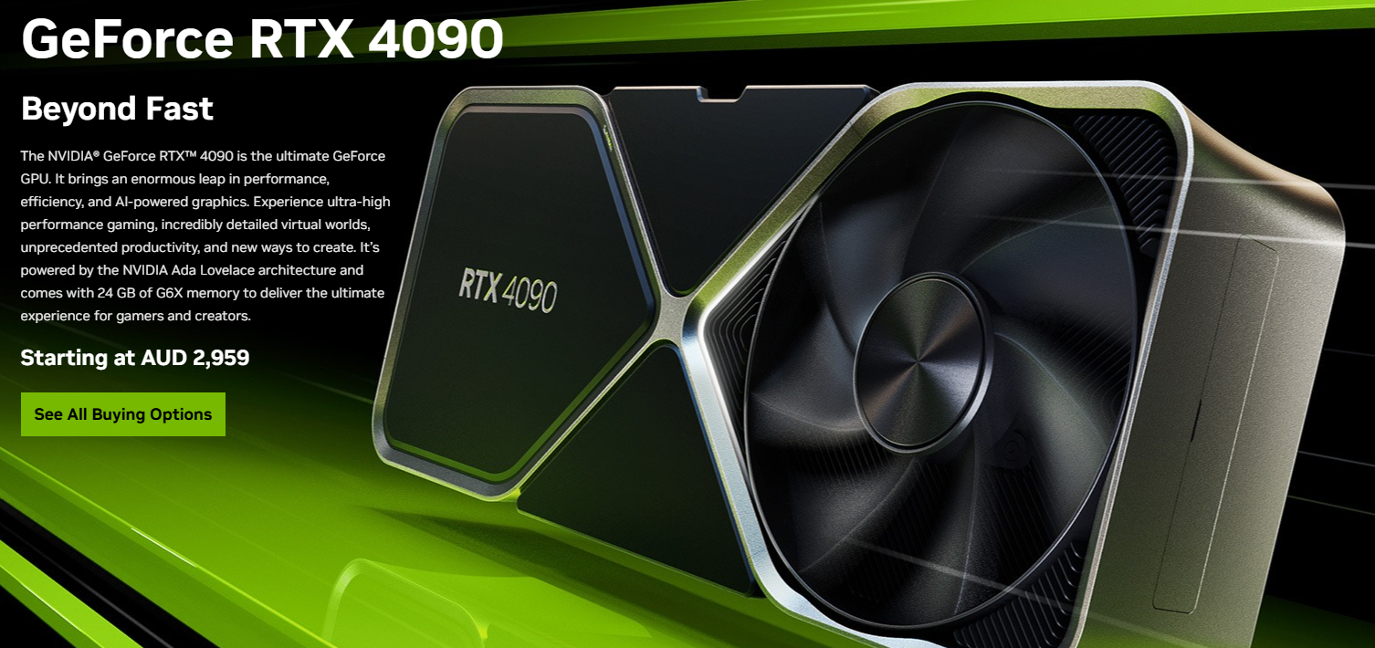 nvidia geforce rtx 4090 graphics card banner