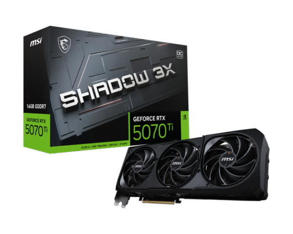 RTX 5070Ti/16GB GDDR7/2482MHz/Cuda 8960/Triple Fan/1xHDMI+3xDP(2.1b)-3YR Warr