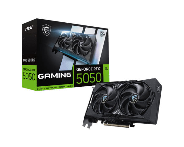 RTX 5050/8GB GDDR6/2632MHz/Cuda 2560/Dual Fan/1xHDMI+3xDP(2.1b)-3YR Warr