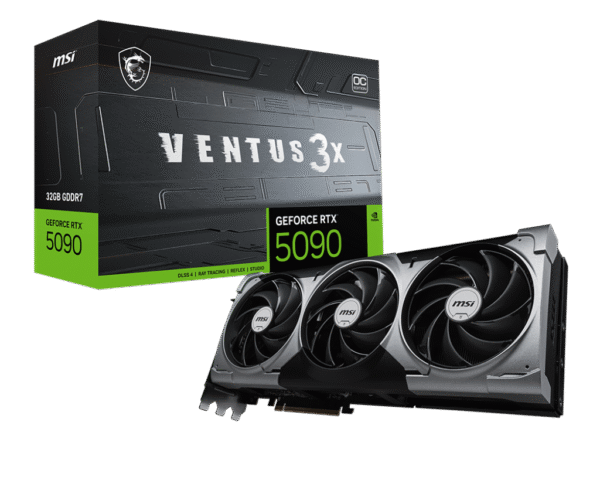 RTX 5090/32GB GDDR7/2437MHz/Cuda 21760/Triple Fan/1xHDMI+3xDP(2.1b)-3YR Warr