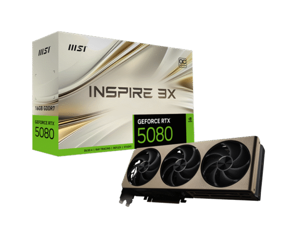 RTX 5080/16GB GDDR7/2640MHz/Cuda 10752/Triple Fan/1xHDMI+3xDP(2.1b)-3YR Warr