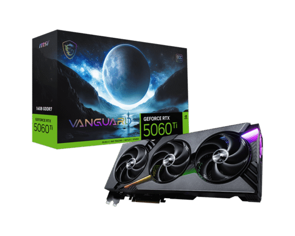 RTX 5060Ti/16GB GDDR7/2692MHz/Cuda 4608/Triple Fan/1xHDMI+3xDP(2.1b)-3YR Warr