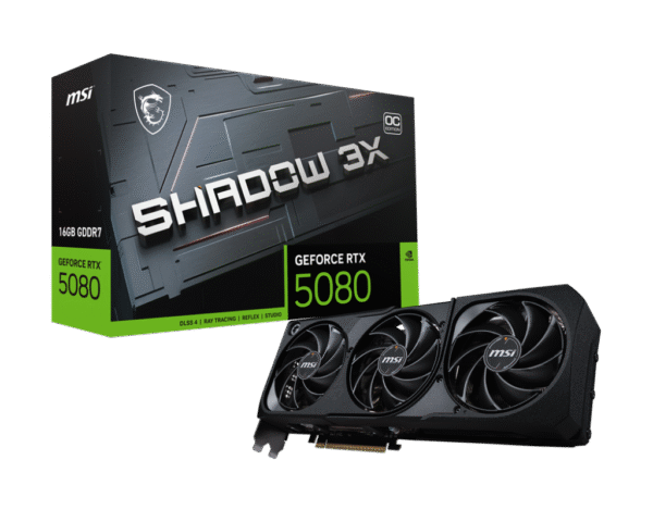 RTX 5080/16GB GDDR7/2640MHz/Cuda 10752/Triple Fan/1xHDMI+3xDP(2.1b)-3YR Warr